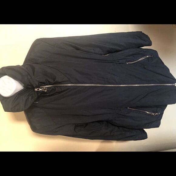 Hilary Radley Black Lightweight Hooded Jacket SZ L - Picture 8 of 8